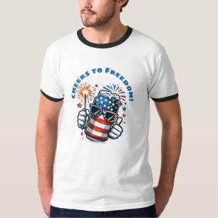 Red, White & Brew – Funny 4th of July Beer Lover T-Shirt