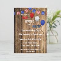 Red, White & Brew Housewarming Party Invitation
