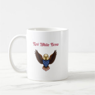 Red White Brew Patriotic Coffee Beer Lover Design Mug