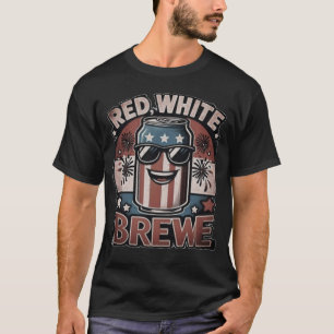 Red White Brewe Patriotic Beer Can T-Shirt