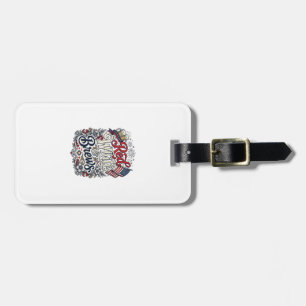 Red White & Brews Patriotic Beer Shirt Design_1 Luggage Tag