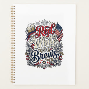 Red White & Brews Patriotic Beer Shirt Design_1 Planner