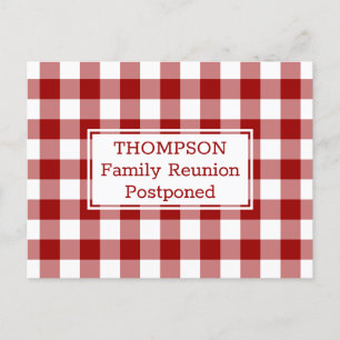 Red White Buffalo Check Postponed Family Reunion Announcement Postcard