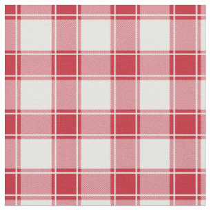 Red & White Buffalo Plaid Fabric