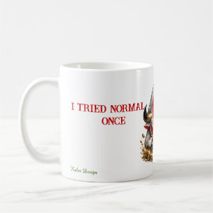 Red & White Bull Coffee Mug