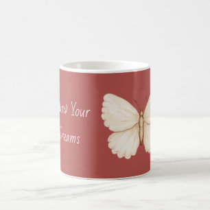 Red White Butterfly Dreams Coffee Mug