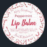 Red White Candy Cane Christmas Lip Balm Labels<br><div class="desc">Peppermint scented lip balm will bring in the Christmas Spirit for weeks to come when you create lip balm for friends and family. To make it look fun and festive by simply add these dancing candy cane labels to your tubes and pots of your handmade lip balms.</div>