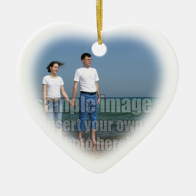 Red & White Candy Cane Custom Christmas Ornament (Front)