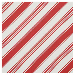 Red & White Candy Cane Stripes (large scale) Fabric