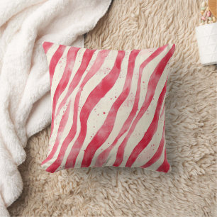 Red White Candy Canes Christmas   Cushion