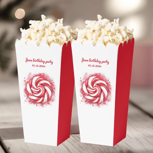 Red & White Candy Winter Birthday  Favour Box (Creator Uploaded)