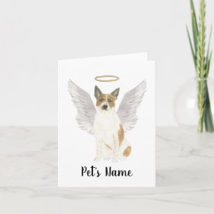 Red & White Cattledog Heeler Sympathy Memorial Card