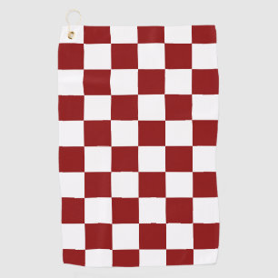 Red White Chequered Golf Towel
