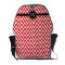 Red white chevron monogram Rickshaw messenger