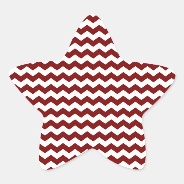 Red white chevrons star sticker (Front)