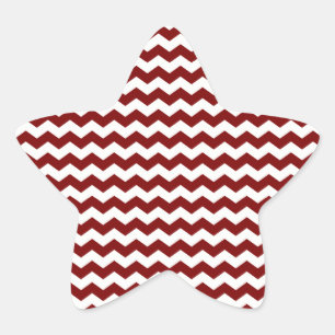 Red white chevrons star sticker