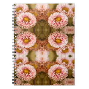Red White China Aster Notebook