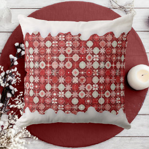 Red White Christmas Candy Pattern#13 ID1009 Cushion