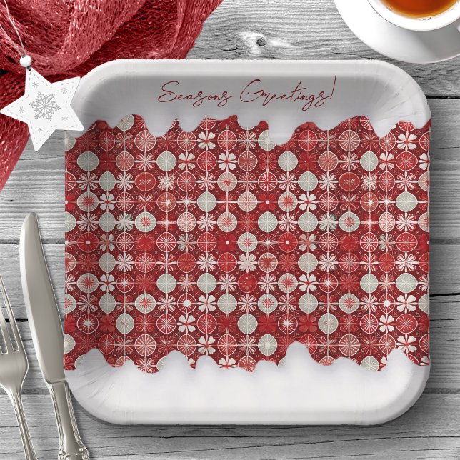 Red White Christmas Candy Pattern#13 ID1009 Paper Plate (Creator Uploaded)