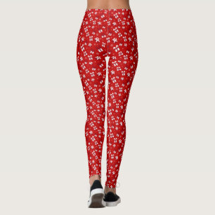 Red & White Christmas Gift Boxes Pattern Full Leggings