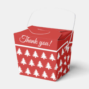Red/White Christmas Party Favour Tree Font Box