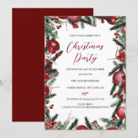 Red White Christmas Wreath Festive Floral Party