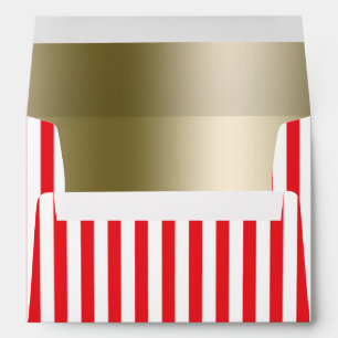 Red & White Circus Stripes Invitation Envelope