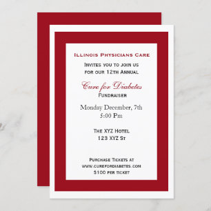 red white classy Corporate party Invitation