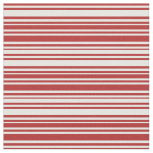 Red & White Coloured Stripes Pattern Fabric