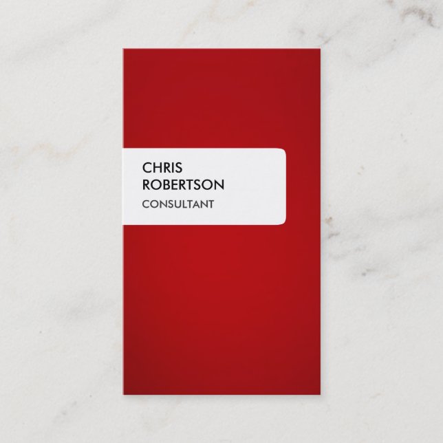 Red White Colourful Creative Charming Business Car Card (Front)