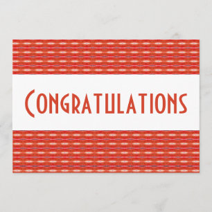 Red White Congratulations Card