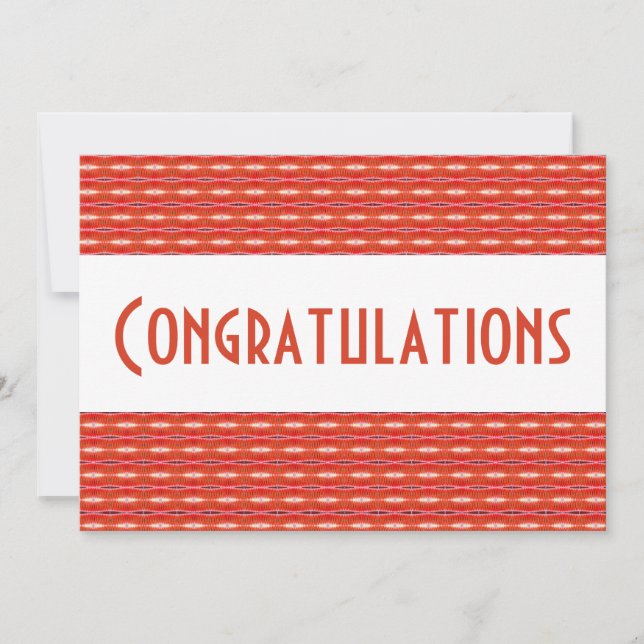 Red White Congratulations Card (Front)