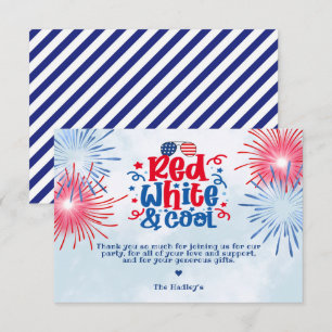 Red White & Cool Thank You Card