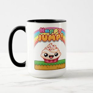 Red/White Cupcake - Happy Jump Mug