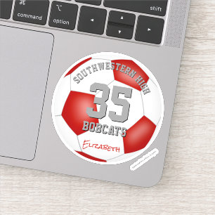 Red white custom soccer team colours 