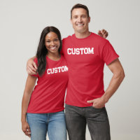 Red & White CUSTOM University T-Shirt
