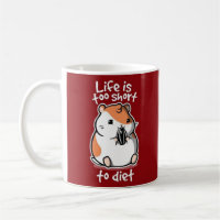 red white cute cartoon hamster funny quote