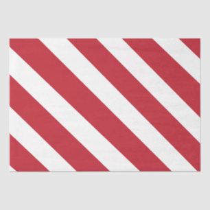 Red White Diagonal Stripes  Tissue Paper