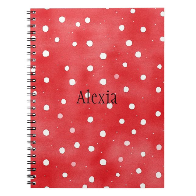 Red White Dots Notebook (Front)