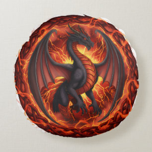  Red white Dragon pillow