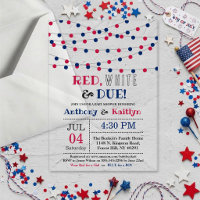 Red, White & Due! 4th Of July Baby Shower