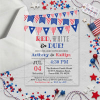 Red, White & Due! 4th Of July Baby Shower