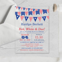 Red, White & Due | 4th Of July Baby Shower