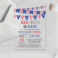 Red, White & Due! 4th Of July Baby Shower