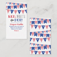 Red, White & Due! 4th Of July Baby Shower Diaper