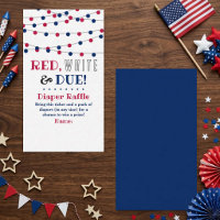 Red, White & Due! 4th Of July Baby Shower Diaper