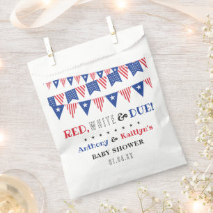 Red, White & Due! 4th Of July Baby Shower Favour Bags