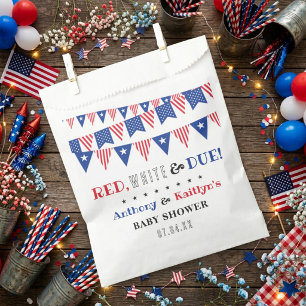 Red, White & Due! 4th Of July Baby Shower Favour Bags