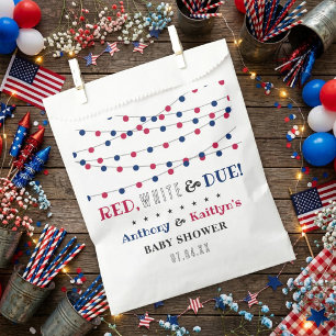 Red, White & Due! 4th Of July Baby Shower Favour Bags