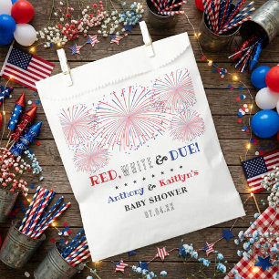 Red, White & Due! 4th Of July Baby Shower Favour Bags